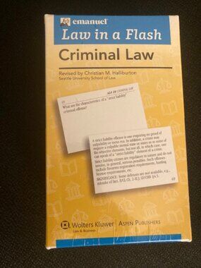 (New) Emanuel Law in a Flash (Flashcards) for Criminal Law